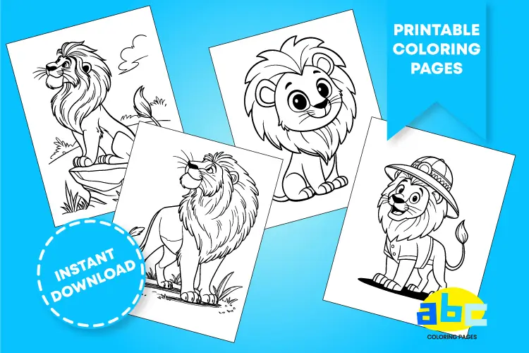 pictures to color of lions