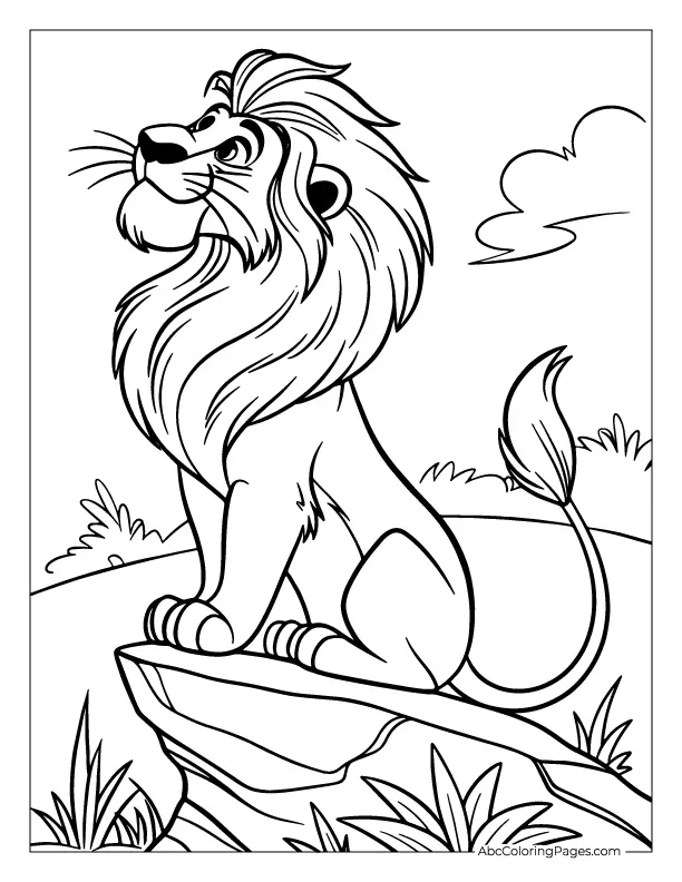 Printable pictures to color of lions for kids and adults