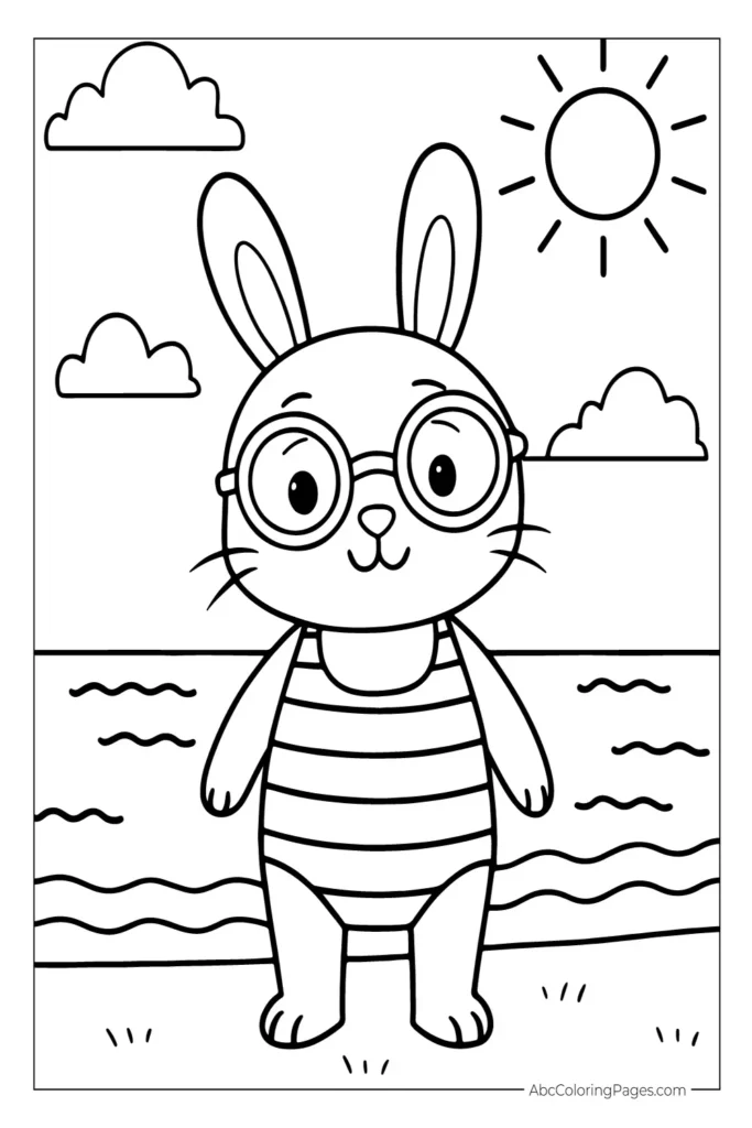 Easy simple coloring page with minimal detail for easy coloring activity