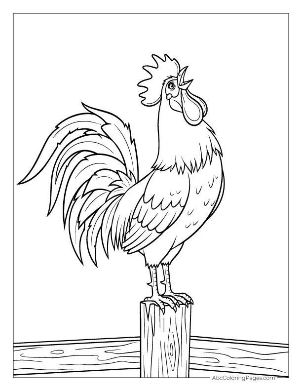 rooster coloring page