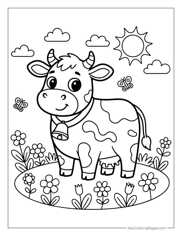 cow coloring page