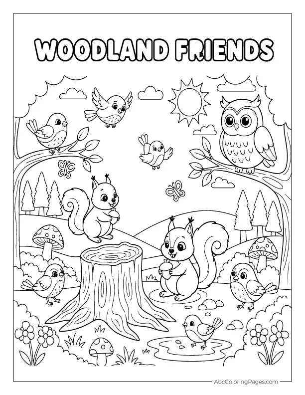 Free Printable Animal Coloring Pages 4 mixed animals coloring page