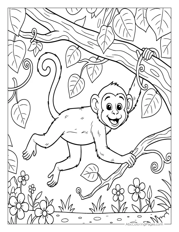 zoo coloring sheets monkey printable