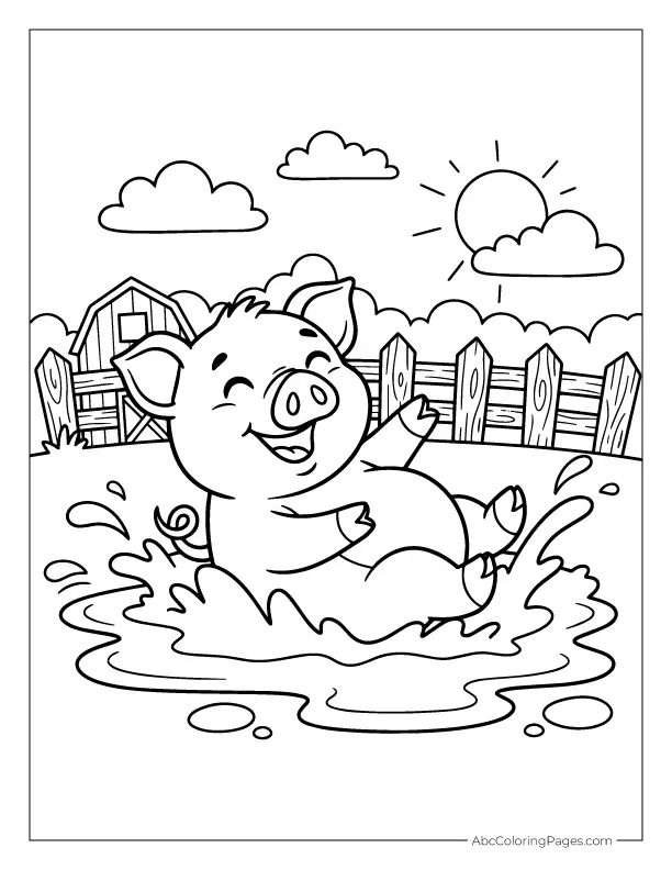 farm animal coloring sheets pig printable